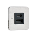SC-TILE-11 USB-A & C Interior Charging Socket - Stainless Steel