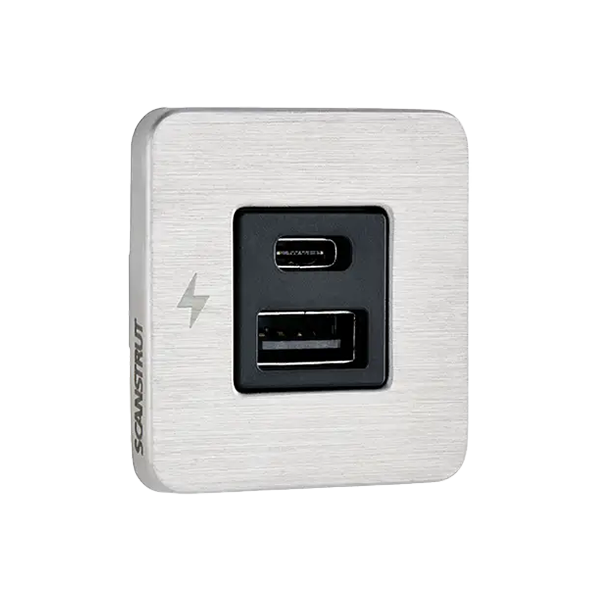 SC-TILE-11 USB-A & C Interior Charging Socket - Stainless Steel