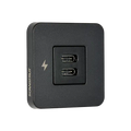 SC-TILE-20 Dual USB-C Interior Charging Socket - Black Bezel